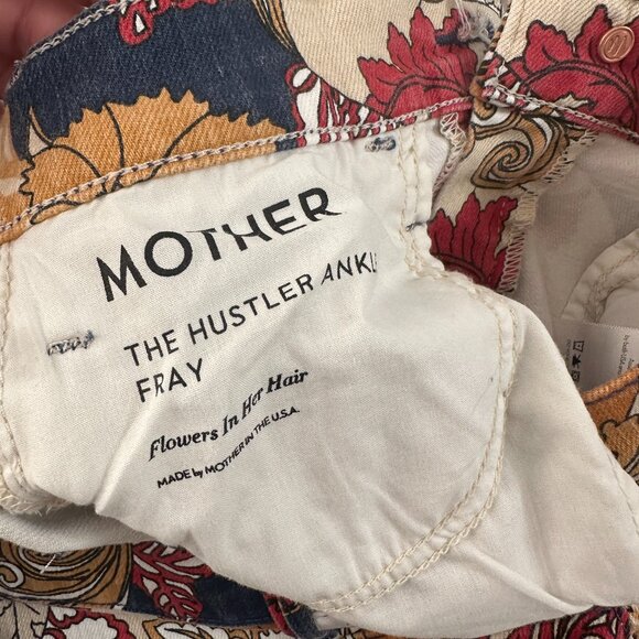 Mother Jeans The Hustler Ankle Fray 28 Flowers In Her Hair Boho Festival - Picture 5 of 11